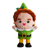 Figurine dansante animée Buddy le lutin, vert et rouge, 14,5 po, décoration de table intérieure pour Noël Front_Flat
