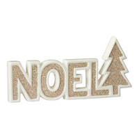 CANVAS Tabletop Christmas Collection Ceramic Noel and Tree Décor, Gold
