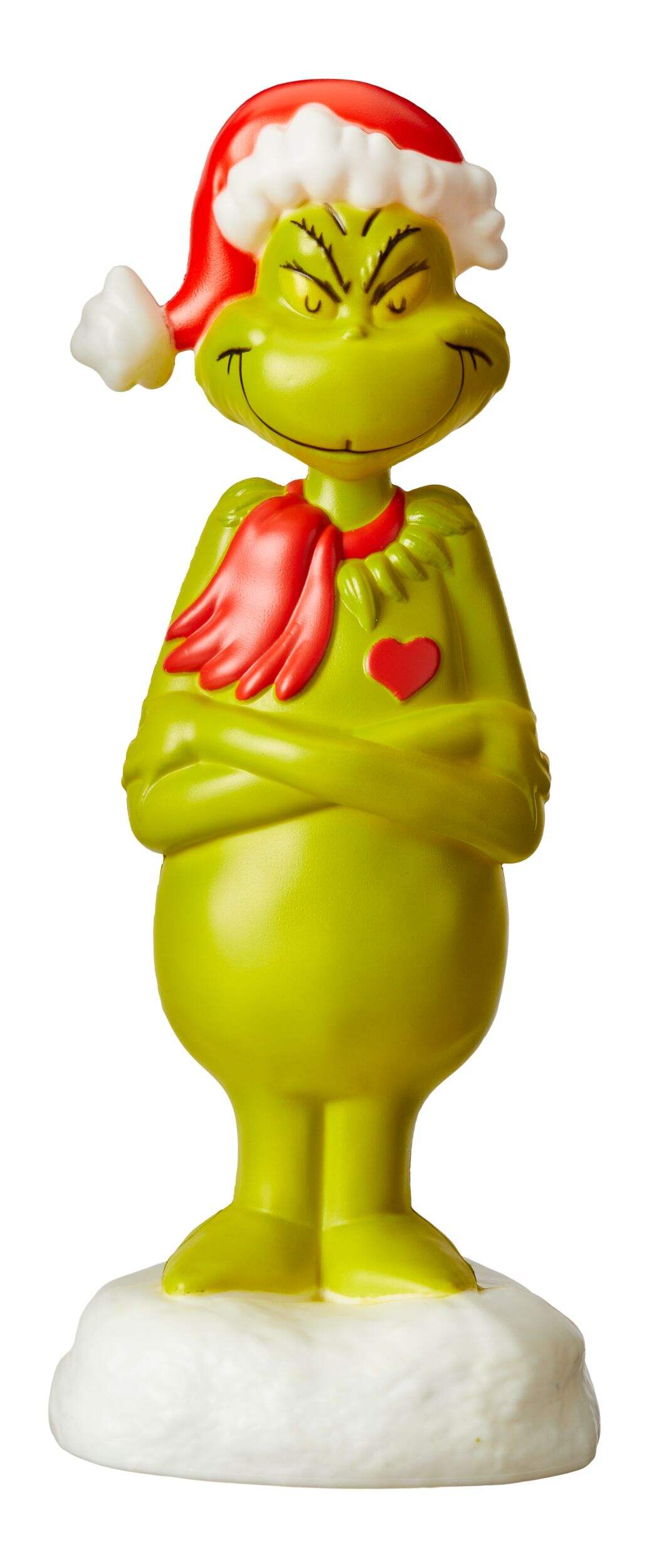 The Grinch LED Blow Mold Holiday Décor, Green/Red, 14-in Front_Flat