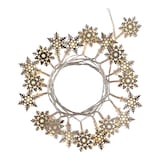 CANVAS 20 LED Battery Operated Christmas Hanging Decoration Snowflakes String Light with Timer, Silver, 7.2-ft Overhead_Flat