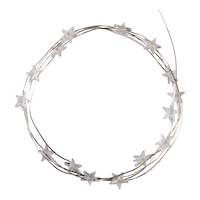 Guirlande de lumières de Noël suspendue à 16 DEL à piles mini étoiles transparentes CANVAS avec minuterie, 5,9 pi Overhead_Flat