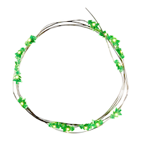 CANVAS 20 LED Battery Operated Christmas Hanging Decoration Clear Mini Trees String Light with Timer, Green, 5.9-ft