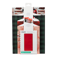 Sacs/papier de soie/étiquettes CANVAS, Noël canadien, paq. 4