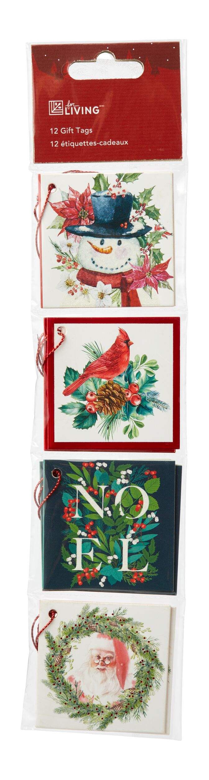 Étiquettes-cadeaux carrées For Living, paq. 12 Front_Flat