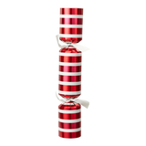 For Living Christmas Crackers, Red & White Foil Stripe, 8-pk Front_Flat