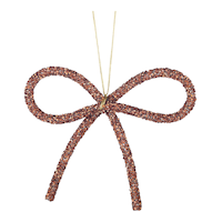 CANVAS Holiday Homecoming Trend Collection Bronze Sparkle Decoration Bow, 3.9-in