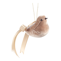 Ornement de Noël oiseau avec boucle, collection tendance Célébrations à la maison CANVAS