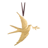 CANVAS Holiday Homecoming Trend Collection Gold Metal Bird Christmas Ornament Front_Flat