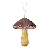 CANVAS Holiday Homecoming Trend Collection Glittering Mushroom Christmas Ornament