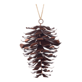 CANVAS Holiday Homecoming Trend Collection Metal Pinecone Christmas Ornament Front_Flat