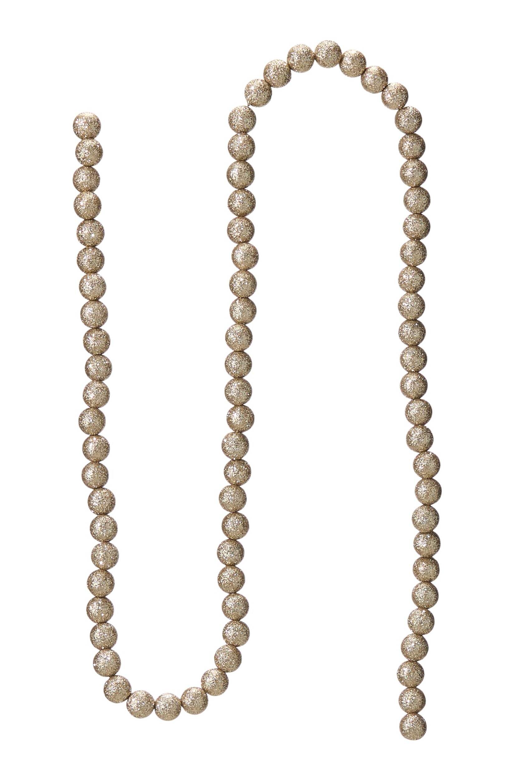 Guirlande de boules brillantes champagne, collection tendance Célébrations à la maison CANVAS, 6 pi Front_Flat