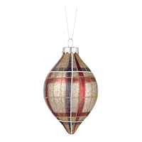 CANVAS Holiday Homecoming Trend Collection Red/Gold Finial Ornaments, 4-pc Front_Flat