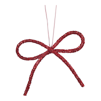Ornement scintillant boucle CANVAS Rouge Front_Flat