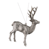 CANVAS Canadian Christmas Collection Metallic Deer Ornament, 3.5-in Front_Flat