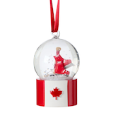 CANVAS Canadian Christmas Collection Snowglobe with Hockey Ornament, 2.8-in Front_Flat