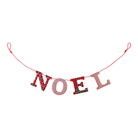 CANVAS Canadian Christmas Collection Noel Plaid Garland, 4-ft Front_Flat