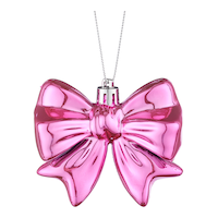 CANVAS Merry Mingle Collection Pink Bow Christmas Ornament, 2.8-in