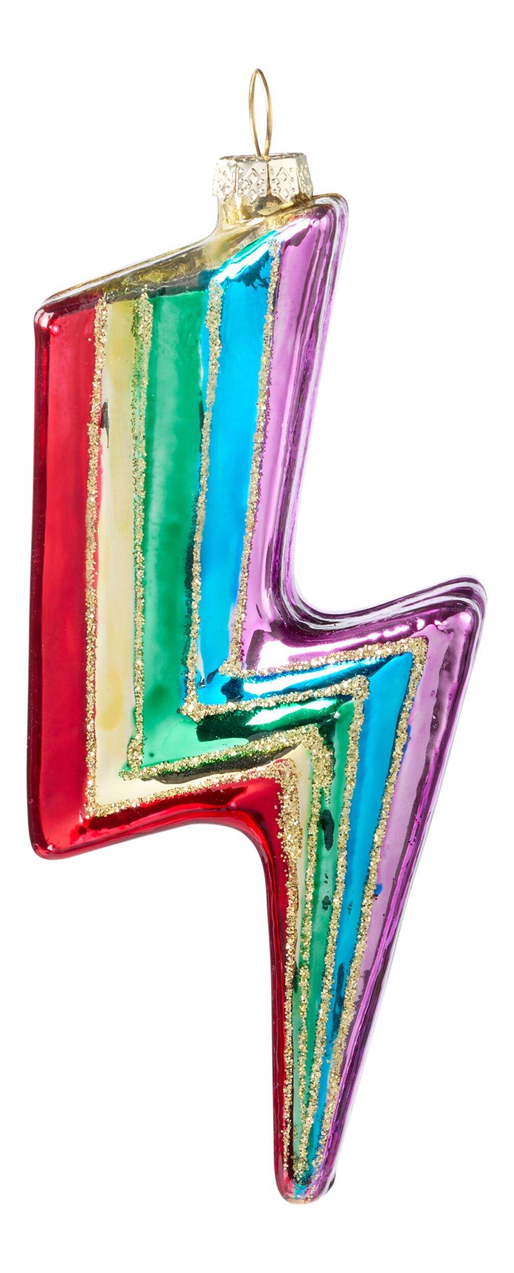 Ornement de Noël illuminé aux couleurs de l'arc-en-ciel, collection Canvas Joyeuses rencontres, couleurs vives Front_Flat