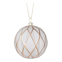 CANVAS Golden Moments Collection Ball with Gold Design Ornament, 80-mm Front_Flat