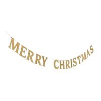 CANVAS Golden Moments Collection Merry Christmas Sparkle Garland, 6-ft Front_Angled_Right