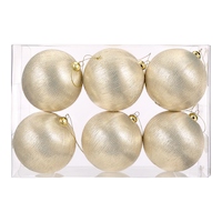 Boule incassable satinée fil doré CANVAS, paq. 6