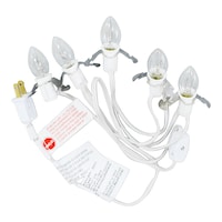 For Living Miniature Christmas Decoration Village Scene Light Cord, White Overhead_Plunge