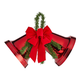 For Living Christmas Decoration Bells, Assorted Colours, 9 1/2-in, 2-pk Front_Flat