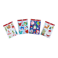 Design Group Decorative Christmas Wall/Window Gel Clings, Random Design, Reusable, 12 x 17-in Front_Flat