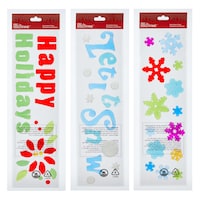 Design Group Decorative Christmas Wall/Window Gel Clings, Random Design, Reusable, 5.5 x 21-in Front_Flat