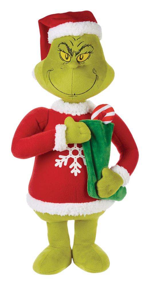 Christmas Decoration Grinch Porch Greeter, Green, 23in Party City