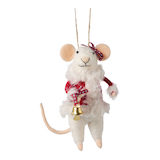 Souris Noelle en feutre avec ornement et boucle CANVAS père Noël Front_Flat
