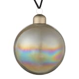 CANVAS Silver Frost Collection Lustre Ball Ornament, 80-mm Front_Flat
