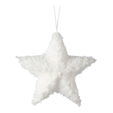 Ornement étoile duveteuse CANVAS, blanche Front_Flat