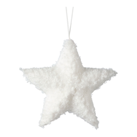 Ornement étoile duveteuse CANVAS, blanche