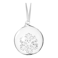 CANVAS White Christmas Collection Clear Glass Ball with Snowflake, 3-in