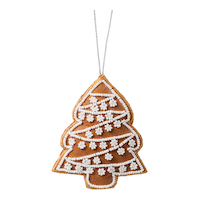 Ornement arbre de Noël en tissu avec perles CANVAS Front_Flat