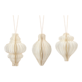 CANVAS White Christmas Collection Mini Paper Ornaments, 3.5-in, 3-pc Front_Flat