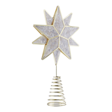 CANVAS Golden Moments Collection Capiz Star Tree Topper, Gold, 12-in Front_Angled_Right