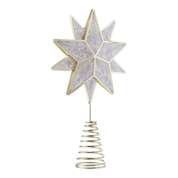 CANVAS Golden Moments Collection Capiz Star Tree Topper, Gold, 12-in Front_Angled_Right