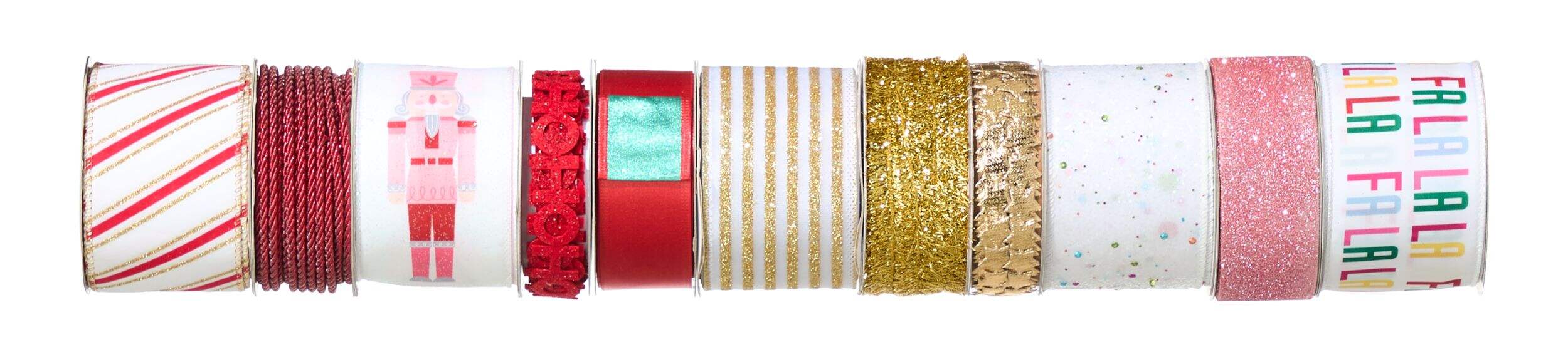 CANVAS Brights Collection Christmas Decoration Giftable Ribbon, Single Ribbon, Random Design Front_Flat