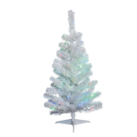 NOMA Pre-Lit LED Christmas Indoor Decoration Artificial Tabletop Tree, White, 3-ft Front_Elevated