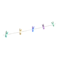For Living Battery Operated Colour Changing Hanging Photo Clip Christmas String Lights, 9-ft