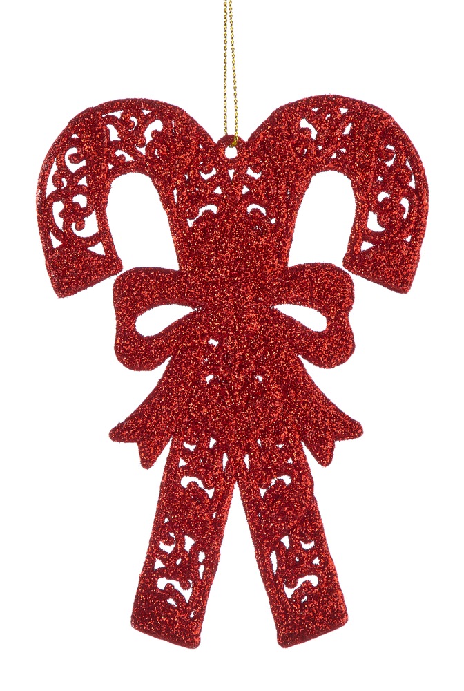 CANVAS Red Collection Glitter Candy Cane Ornament Canadian Tire