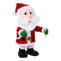 Gemmy Musical Christmas Animated Party Santa Décor, 9-in