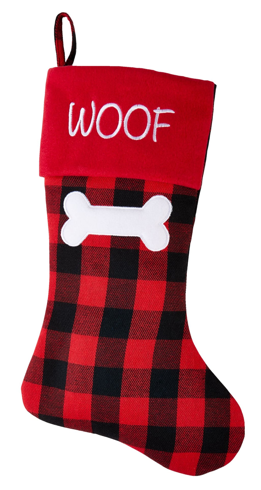 Buffalo plaid 2025 dog stocking