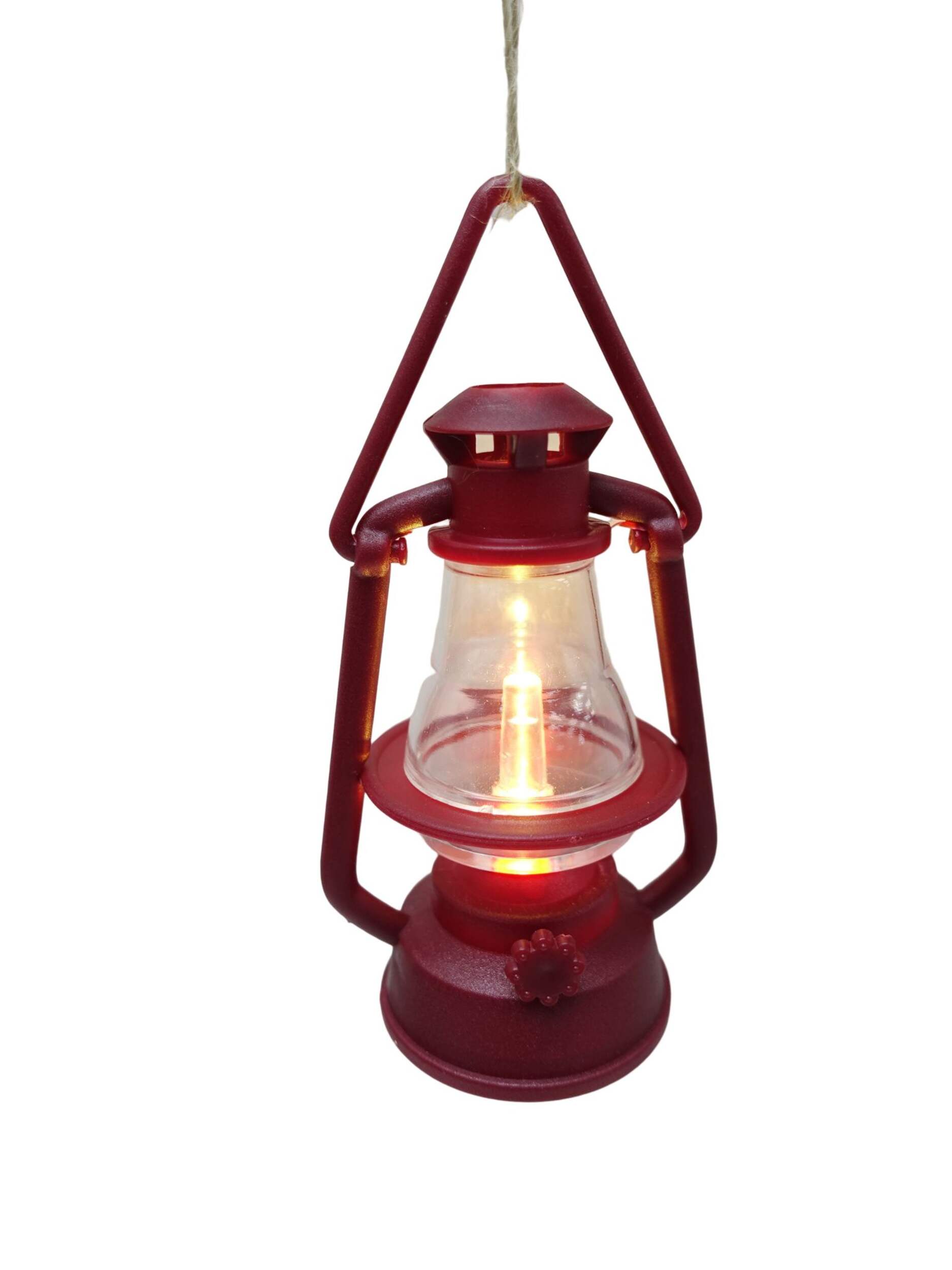 CANVAS Red Collection Decoration Light Up Lamp Christmas Ornament, 4 1/2-in Front_Flat