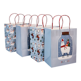 For Living Paper Christmas Decoration Gift Bags, Medium, 4-pk Front_Three_Fourths_Angled_Right