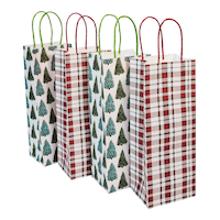 For Living Paper Christmas Decoration Bottle Bags, 4-pk Front_Three_Fourths_Angled_Right