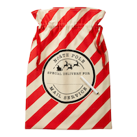 CANVAS - Sac pour cadeau de Noël avec marqueur, anglais, rouge et blanc, 18 x 26 po