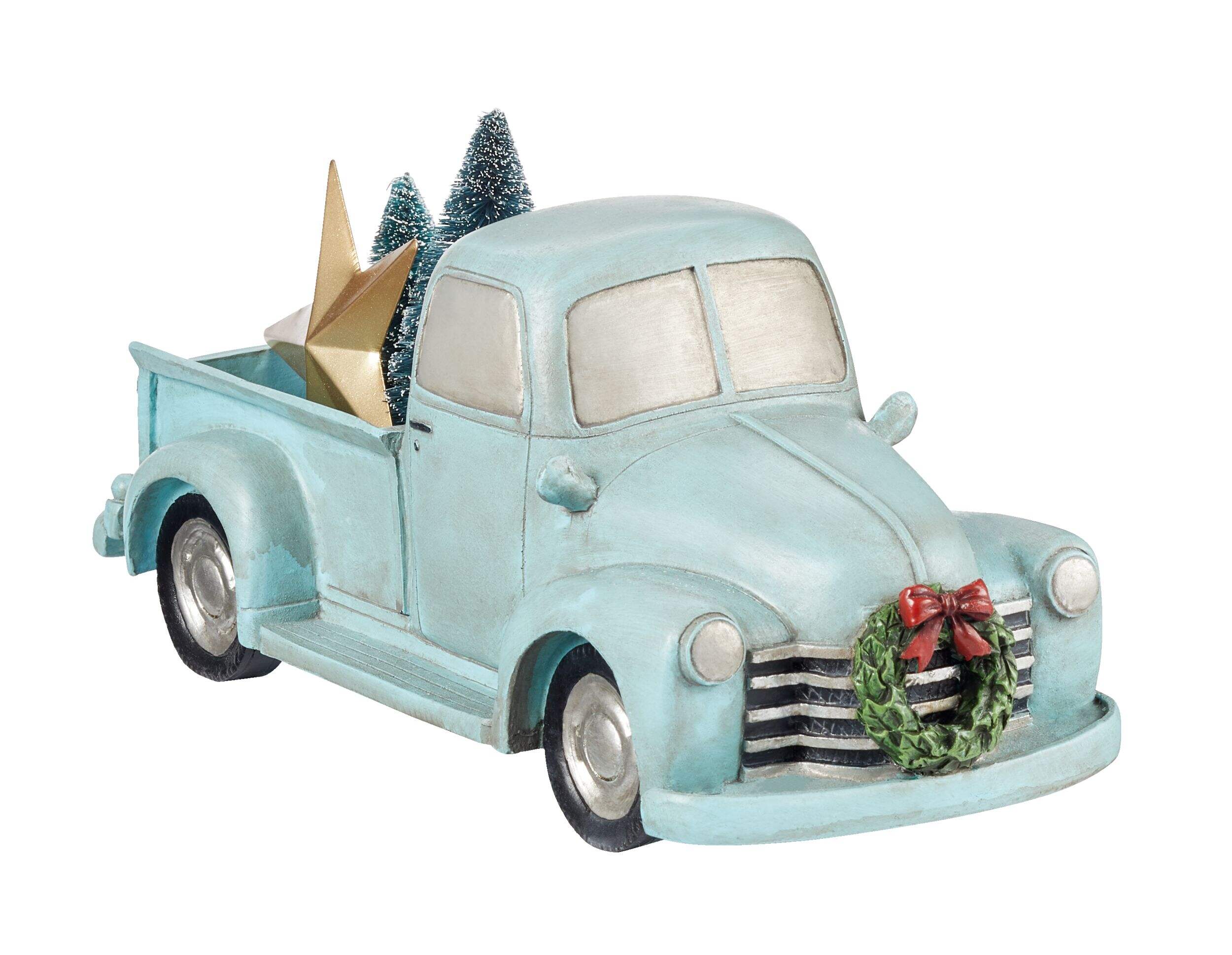 CANVAS Tabletop Truck Decoration, Blue, 12 1/2-cm Front_Three_Fourths_Angled_Right